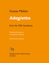 Adagietto from Symphony #5 Organ sheet music cover